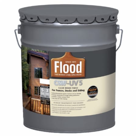 Flood 5 Gal Natural CWF-UV5 Exterior Clear Wood Finish FLD565